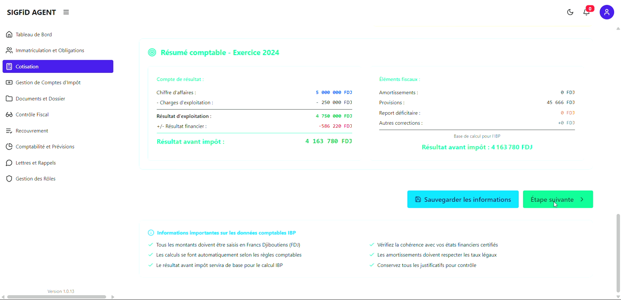 10 – Résumé comptable