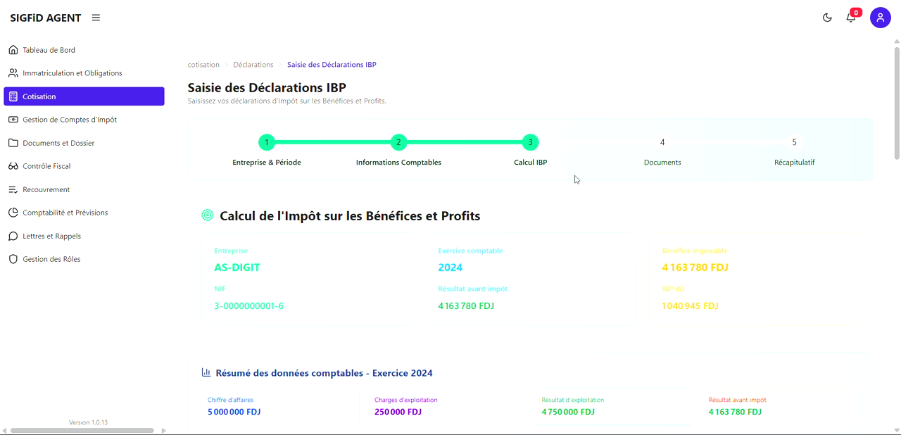 12 – Détail de la liquidation IBP