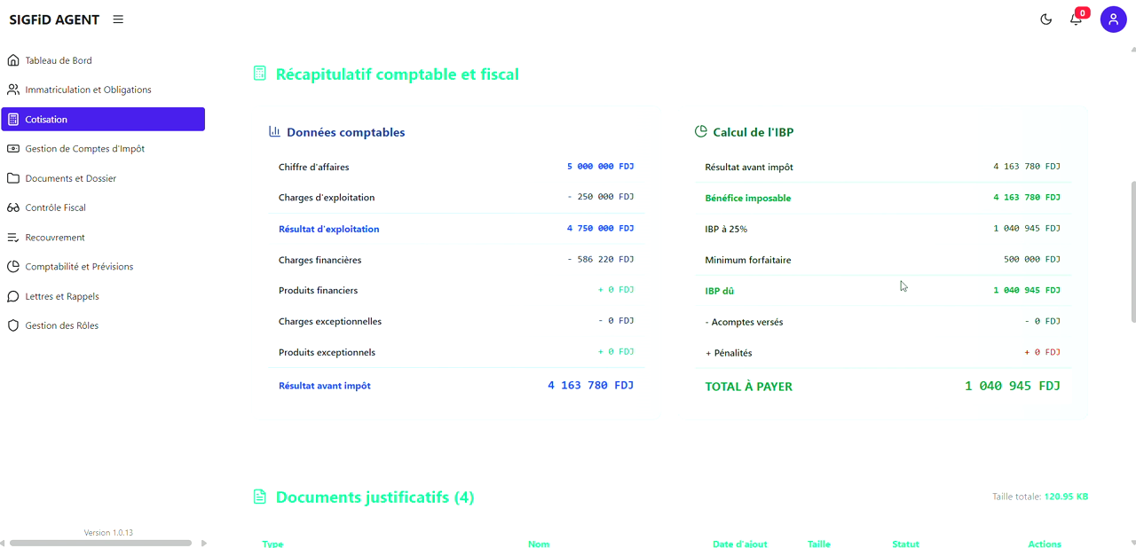 20 – Données comptables et calcul IBP