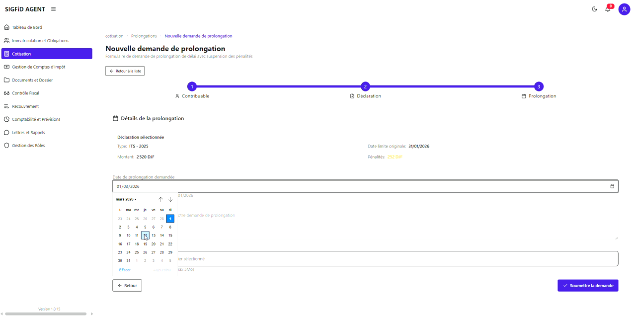 6 – Choix de la déclaration