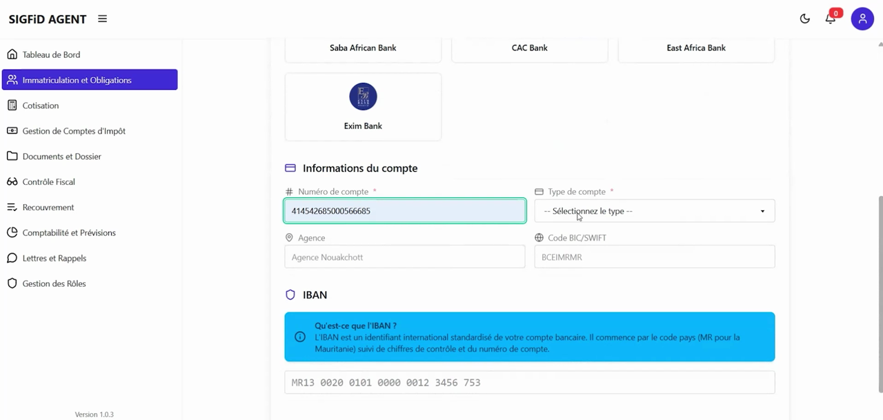 2 – Numéro de compte