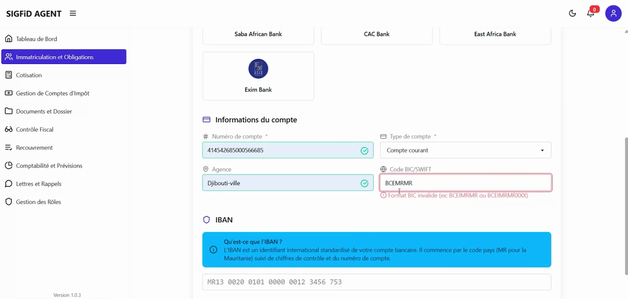 5 – Code BIC/SWIFT