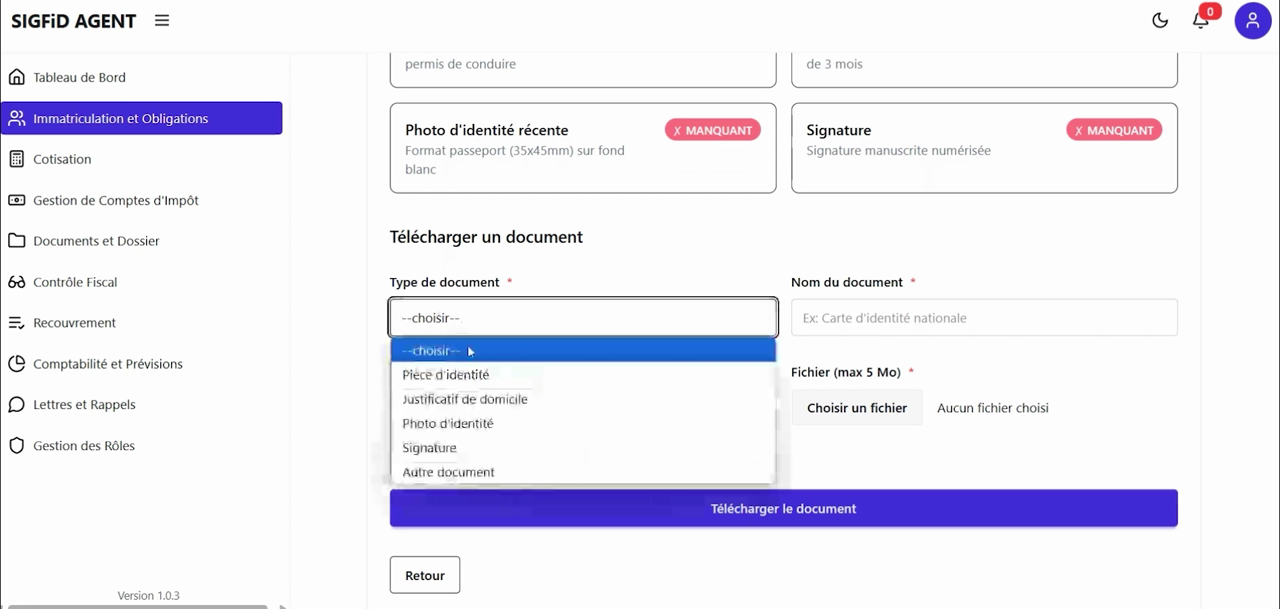 1 – Type de document