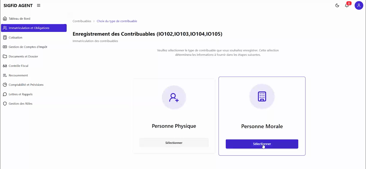 2 – Type de contribuable