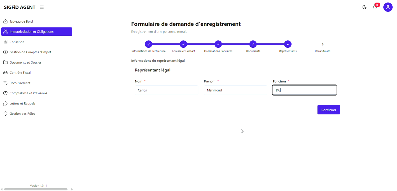 3 – Fonction du représentant