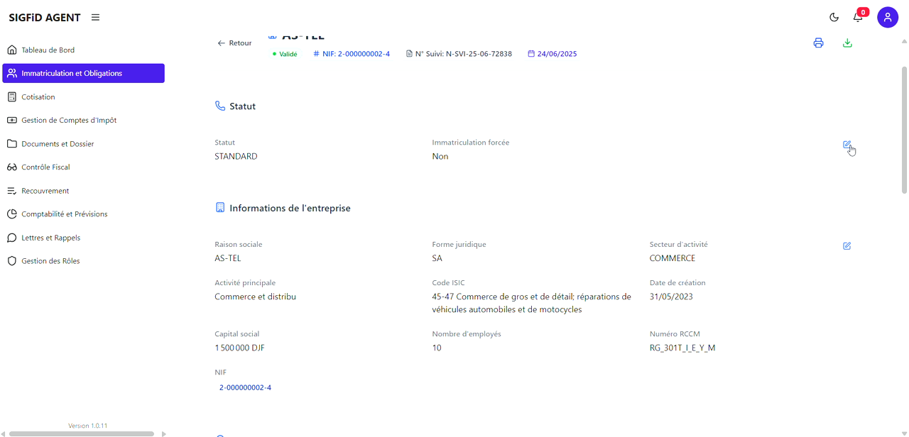 3 – Éditer le statut