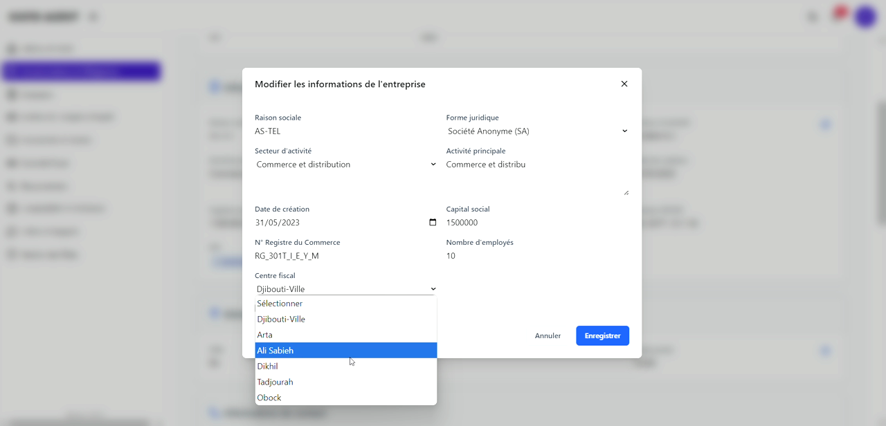 4 – Choix du centre fiscal