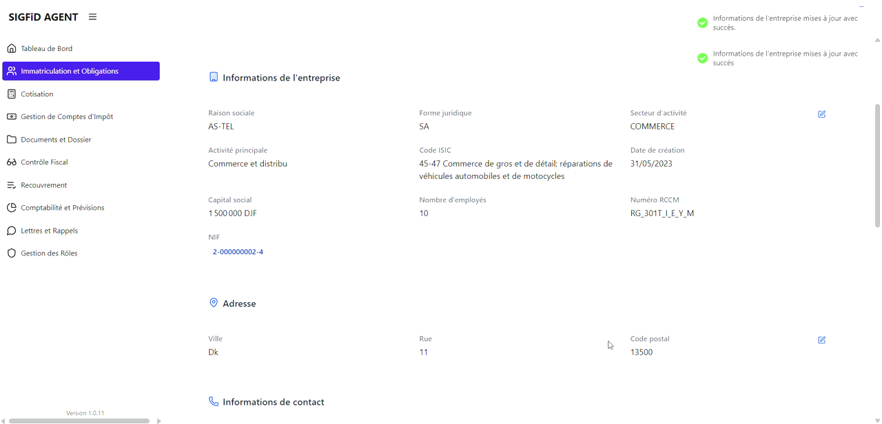 5 – Confirmation centre fiscal