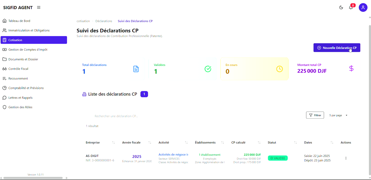 4 – Nouvelle Déclaration