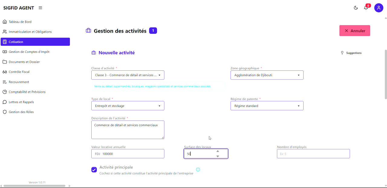 7 – Valeurs & Surface