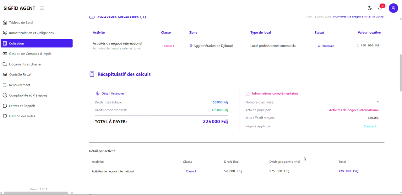 3 – Tableau de gestion des documents