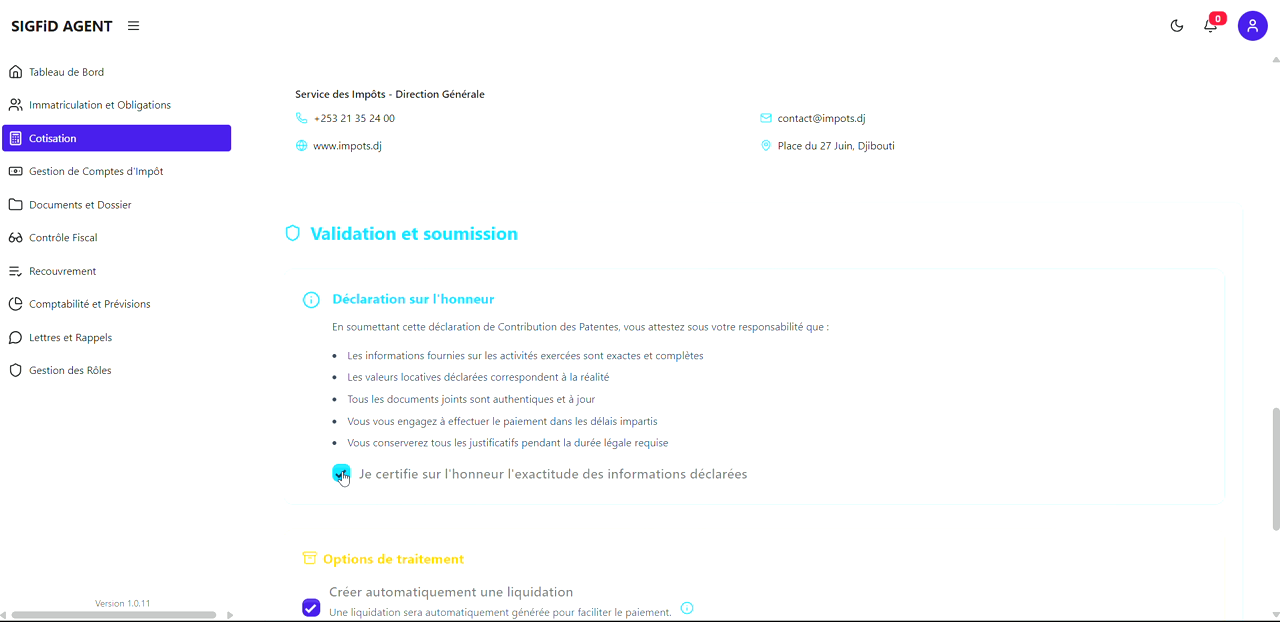 3 – Tableau de gestion des documents