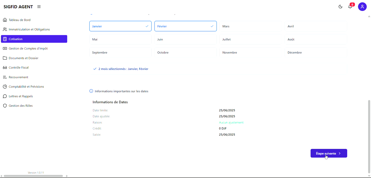 9 – Informations de dates