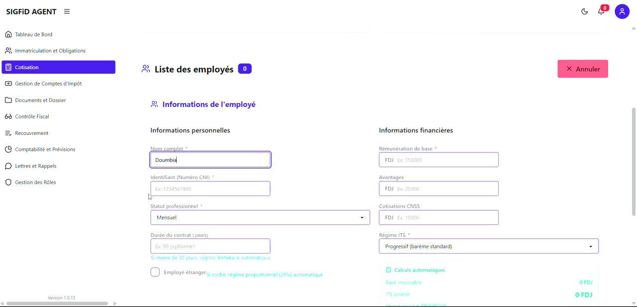 9 – Ajouter un employé