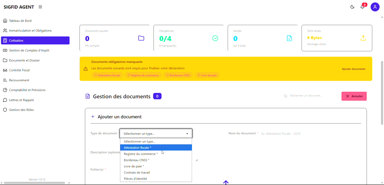 2 – Ajouter un document