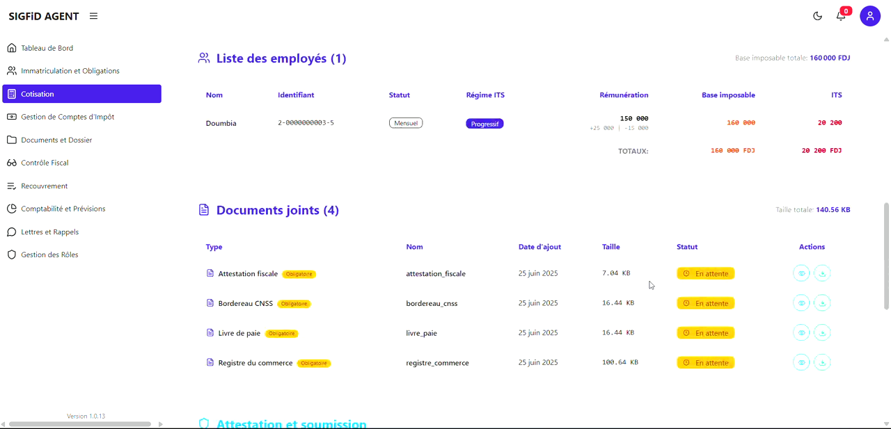 17 – Liste des Employés
